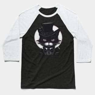 Sir Mittens Goth Kitty Baseball T-Shirt
